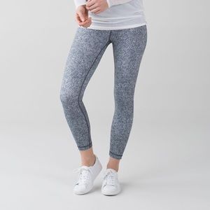Lululemon High Times Pant- Rio Mist White Black